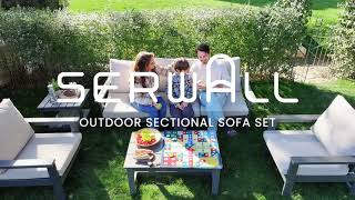 Outdoor Sectional Sofa Set Assembly Guide [upl. by Llerad]