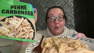 Penne Carbonara In A Bag foodie eatingshow mukbang [upl. by Cacie]