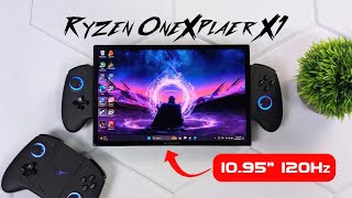 ONEXPLAYER X1 Ryzen Edition Hands On An All New 109quot 120Hz Handheld First Look [upl. by Cleopatra]