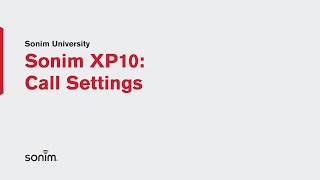 Sonim XP10  Call Settings [upl. by Denys]