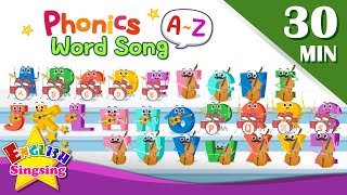 English Phonics word song  Learn English for Kids  Collection of Kindergarten Songs [upl. by Reyotal]