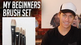 My Oil Painting Basic Brush Set for Beginners [upl. by Arria]