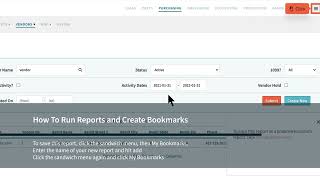 How To Run Reports and Create Bookmarks [upl. by Nilyak457]