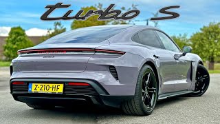 2024 Porsche Taycan Turbo S  REVIEW on AUTOBAHN [upl. by Odelle]