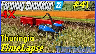 FS22 Timelapse Thuringia 4x 41 Biggest Silage Harvest Yet [upl. by Asaret]