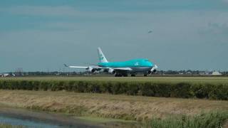 KLM Boeing 747400 landing at Schiphol [upl. by Callahan]