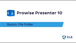 Prowise Presenter 10 Basics File Folder [upl. by Nalat]