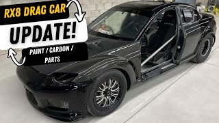 Rx8 Drag Car gets Paint  Carbon Fiber  GoFast Parts [upl. by Turnbull]