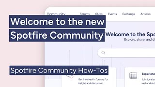 Top 5 features of the Spotfire Community [upl. by Astra]