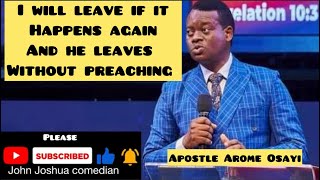 Apostle Arome Osayi Leaves The Pulpit Without Preaching See The Reason viralvideo trending [upl. by Anael]