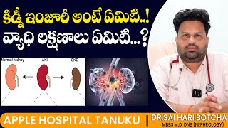 కిడ్నీ ఇంజూరీ అంటే ఏమిటి  Acute Kidney Injury amp Chronic Kidney Disease  Causes Symptoms [upl. by Acirej]