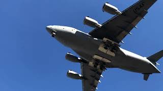 US AIR FORCE C17 Globemaster landing in Rzeszów 13022022 [upl. by Berne]