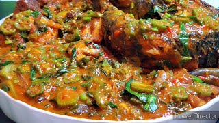 How To Make AFRICAN OKRO AND OGBONO SOUP Perfect Combination Okro And Ogbono Recipe okra okro [upl. by Haywood]