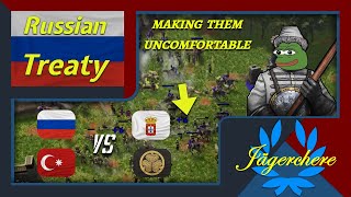 This Civilization Feels Unbalanced  2v2 Treaty with Russian  AOE III DE [upl. by Leisam]