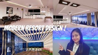 Modern Resort Design 😱  Living Room  Kitchen Design  Open Balcony  Shital Bavaliya [upl. by Nolaj]