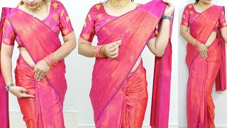 Professional saree pre  plating pleated saree every occasion  tips for perfect saree draping [upl. by Chilcote508]