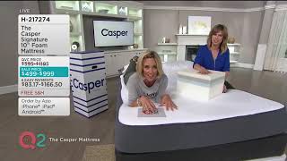 The Casper signature 10quot inch foam mattress full presentation on QVC2 June 17th 2018 [upl. by Bonni40]