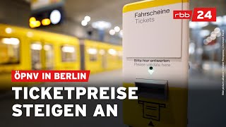 Preiserhöhungen bei BVG und Co So teuer sollen Tickets werden [upl. by Yseulte]