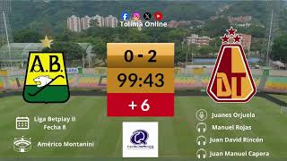 Liga Betplay II Fecha 8 Atlético Bucaramanga vs Deportes Tolima [upl. by Finah950]