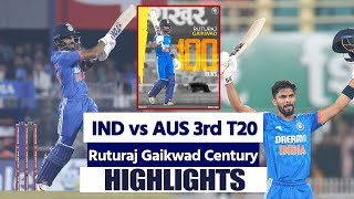 Ruturaj Gaikwad Century Highlights Ruturaj Gaikwad Batting Today  Ruturaj Hundred vs Australia [upl. by Corie]