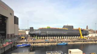 HMS Artful Enters the Water for the First Time HD [upl. by Walther]