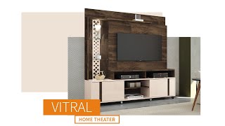 Home Theater Vitral  HB Móveis [upl. by Arty]