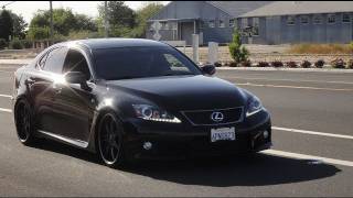 2011 Lexus ISF on 20s Lowered on KW V3 Adjustable Coilovers install vid [upl. by Ahtan]