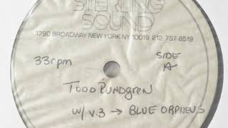 TODD RUNDGREN  BLUE ORPHEUS Version 3 DIRECT FROM ACETATE DATED 8685 [upl. by Burtie]