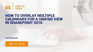 How to overlay multiple calendars for a unified view in SharePoint 2016 [upl. by Nam683]