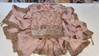 Indian partywear ladys suits  unstitched partywear pastal colours 4pice suitsclothing shop Rochd [upl. by Eladnar466]