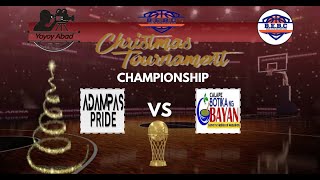 DECEMBER 14 2023 BEBC CHRISTMAS LEAGUE CHAMPIONSHIP  DAMPAS PRIDE vs CALAPE BOTIKA NG BAYAN [upl. by Paulette]