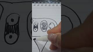 연습없이 그리는 숫자그림챌린지 980 돼지핑 pandg drawing 일러스트 숫자그림챌린지980슈퍼돼지핑 [upl. by Lenni]