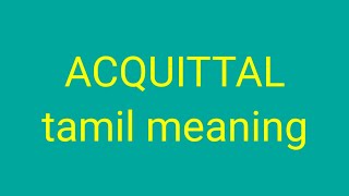 ACQUITTAL tamil meaningsasikumar [upl. by Assenal439]