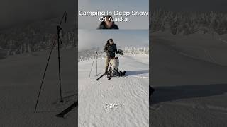 Building a Dugout Shelter in Alaskas Deep Snow ❄️🏕️ [upl. by Winny]