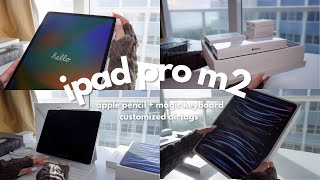 ✨📦 iPad Pro M2 129 1TB  Apple Pencil  Magic Keyboard  AirTags  ASMR Unboxing [upl. by Enytsirk798]