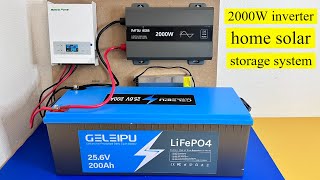 Complete installation home solar energy storage 24V system [upl. by Ztirf803]