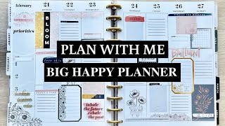 No Talking PLAN WITH ME  BIG HAPPY PLANNER  Helmikuu 21 272022 [upl. by Tarazi]