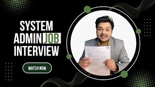 System Administrator Job Interview Preparation  Become System Administrator [upl. by Yboc]