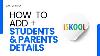 How to Manage Student amp Parent Details in iSkool ERP 2025 [upl. by Austen]