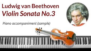 Beethoven Violin Sonata No3  piano accompaniment backing tracks sampledemo [upl. by Harday308]