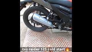 tvs raider 125 cold start 🔥 tvs fiero 125  tvs rider  shorts [upl. by Ennelram226]