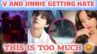 V AND JINNIE GETTING HATE FROM ARMY AND BLINKS😡💔 TAEHYUNG AND JINNIE DATING NEWS 🔥🔥 [upl. by Atteroc371]