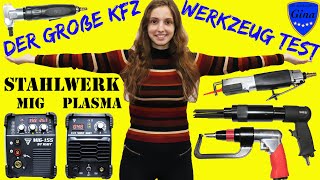 DER GROßE KFZ WERKZEUG TEST FÜR KAROSSERIE INSTANDSETZUNG 🔹 STAHLWERK MIG MAG  PLASMA 🔹 VERLOSUNG [upl. by Ynnel367]