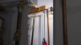 replacing a copper condensate drain line with pvc plumbing [upl. by Adnical]