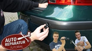 Einparkhilfe nachrüsten  PDC einbauen Golf 4 IV  park distance control  DIY Tutorial [upl. by Ortrude816]