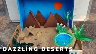 Desert model from waste  Best out of waste model [upl. by Carrick]