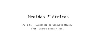 Medidas Elétricas  Aula 6  Suspensão Conjunto Móvel [upl. by Maryl]