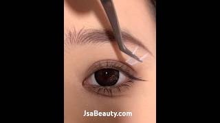 White eyelash makeup tutorial natural cute look by JSA Beauty [upl. by Ylicic]