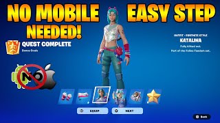 NO MOBILE NEEDED How To Get Katalina Skin Bundle FREE In Fortnite Unlocked LEGO Katalina Style [upl. by Hemminger]