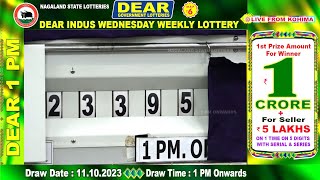 LOTTERY LIVE DEAR MORNING 1PM LIVE DRAW TODAY 11102023  Will You Are the Next Crorepati [upl. by Dolli1]